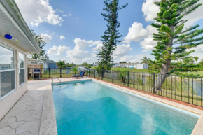 Canal-Front Pool and Fire Pit Table North Port Home